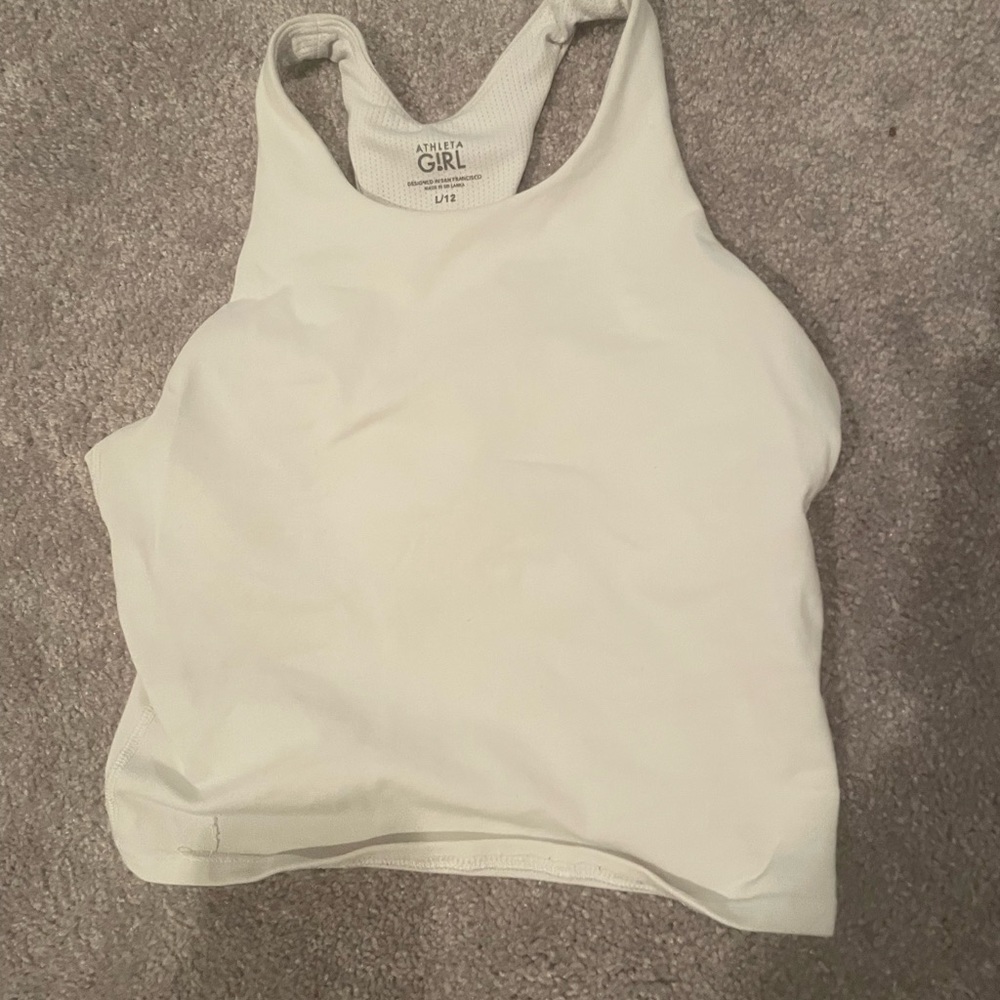 white Athleta tank top